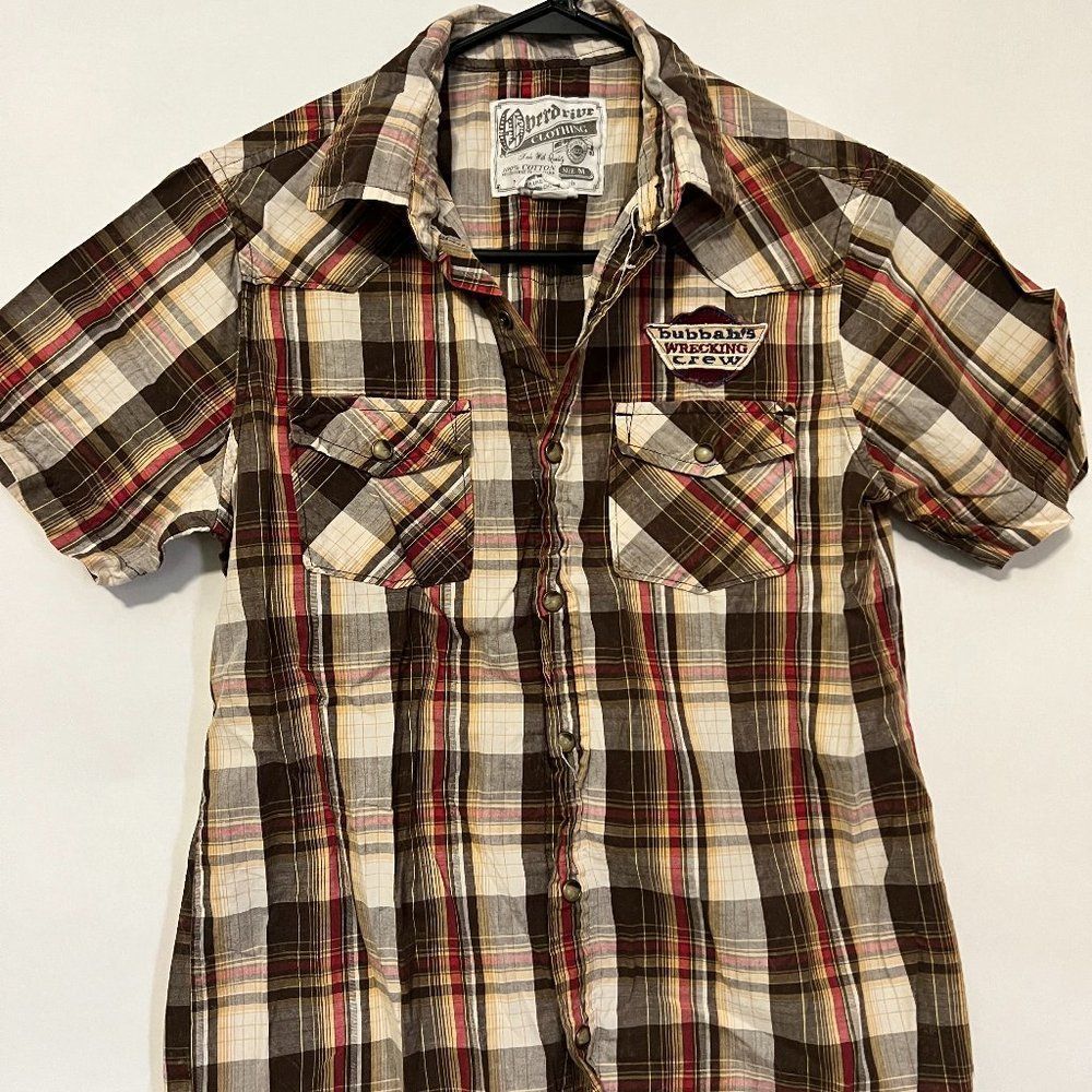 Boy's Overdrive Clothing Western Style Button Down Short Sleeve Shirt
